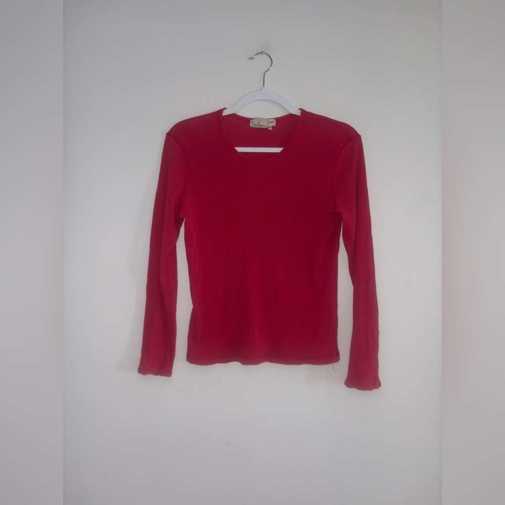 Casual Connection • Red Ribbed Longsleeeve
